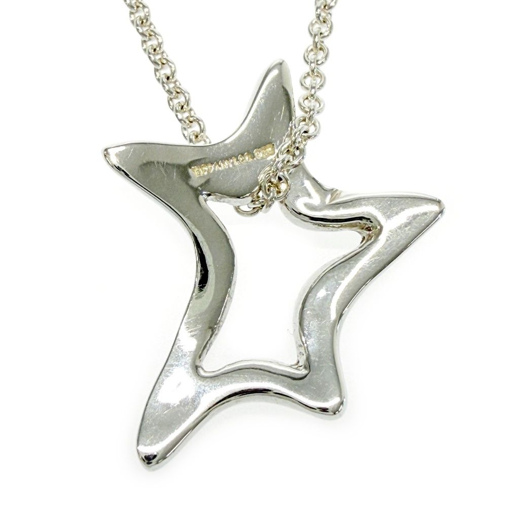 Tiffany & Co Silver Open Star Necklace — view 2