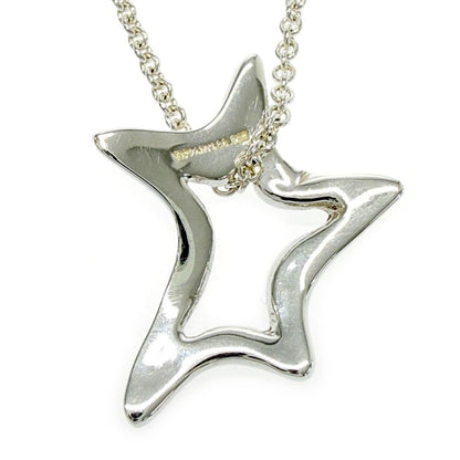 Tiffany & Co Silver Open Star Necklace — view 2