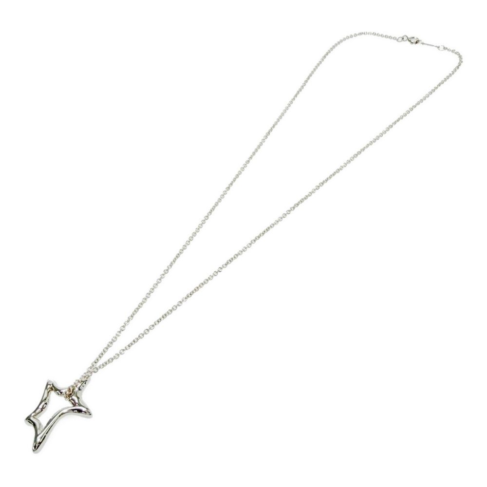 Tiffany & Co Silver Open Star Necklace — view 3