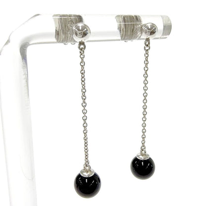 Tiffany & Co Silver Onyx Chain Earrings — view 3