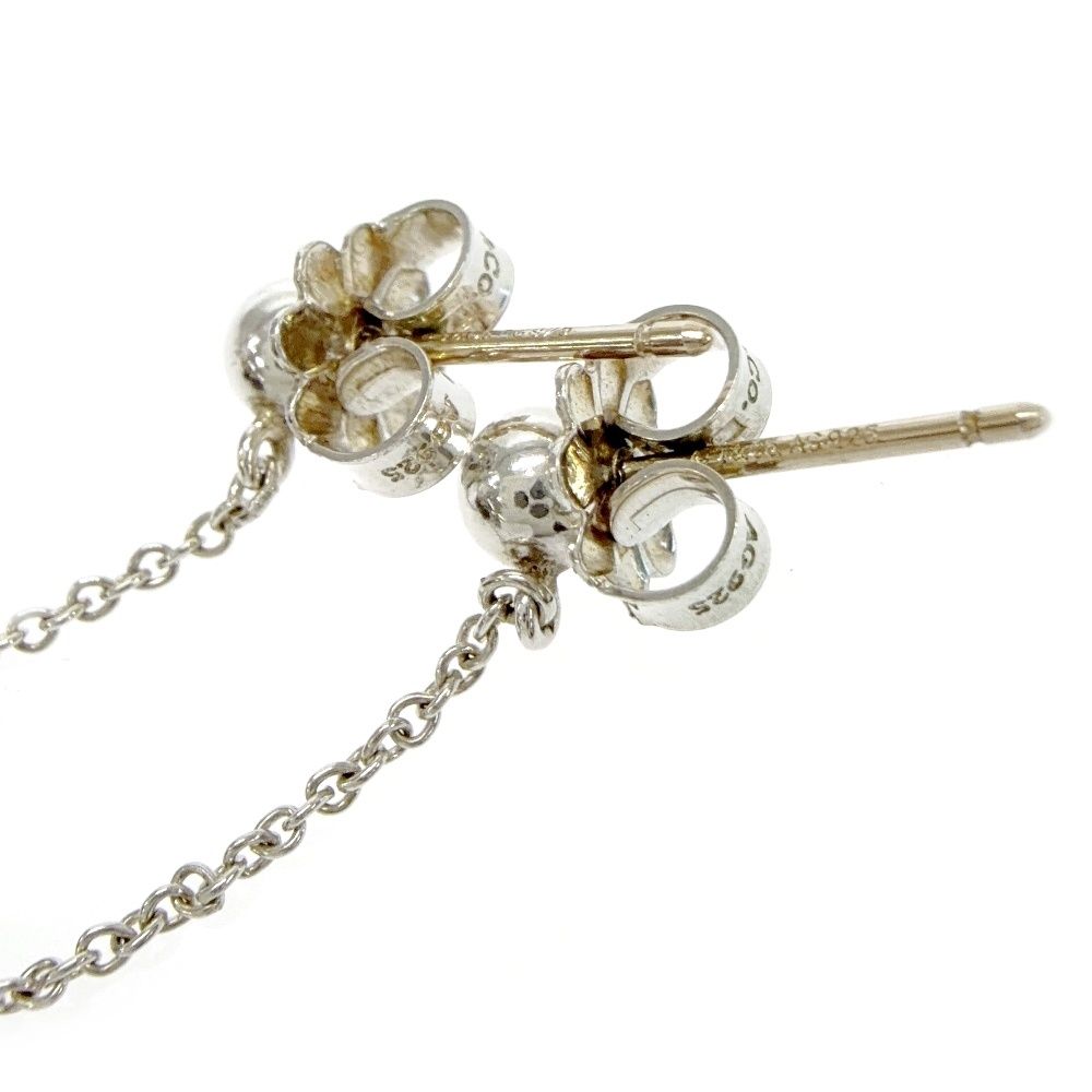 Tiffany & Co Silver Onyx Chain Earrings — view 8