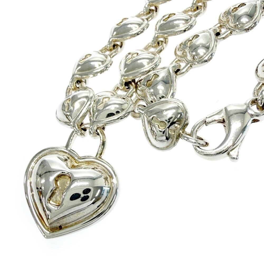 Tiffany & Co Silver Heart Lock Necklace — view 5