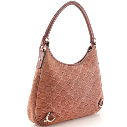 Gucci Abbey GG Suede Pink Shoulder Bag — view 3