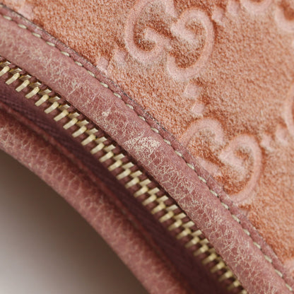 Gucci Abbey GG Suede Pink Shoulder Bag — view 8