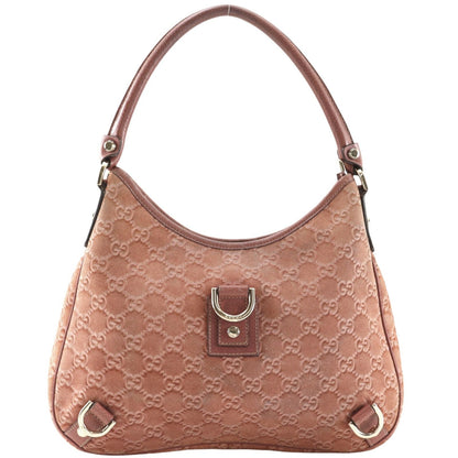 Gucci Abbey GG Suede Pink Shoulder Bag