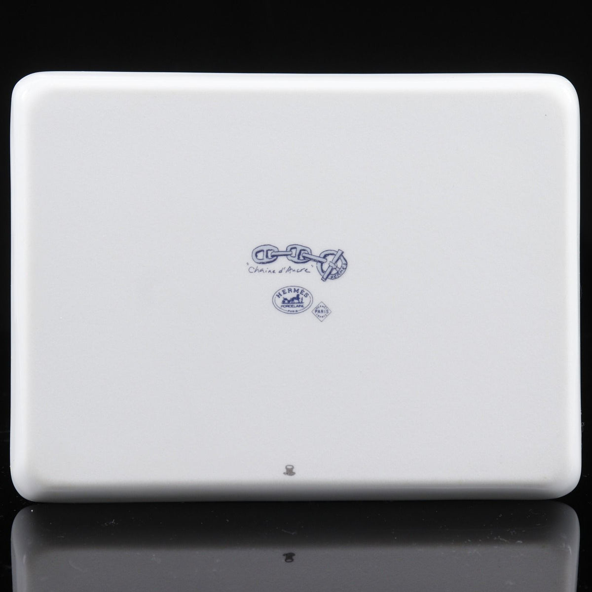 Hermes Chaine D'ancre Square Plate Ceramic White Tableware — view 3