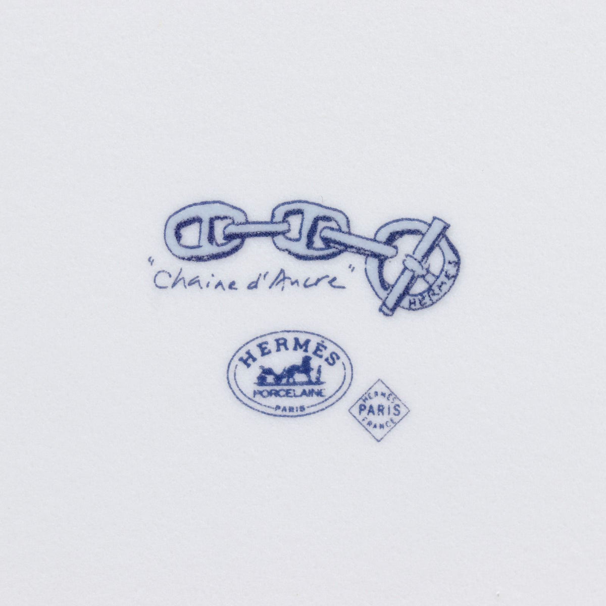 Hermes Chaine D'ancre Square Plate Ceramic White Tableware — view 5