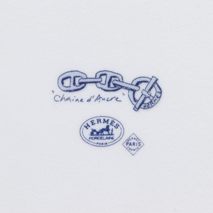 Hermes Chaine D'ancre Square Plate Ceramic White Tableware — view 5