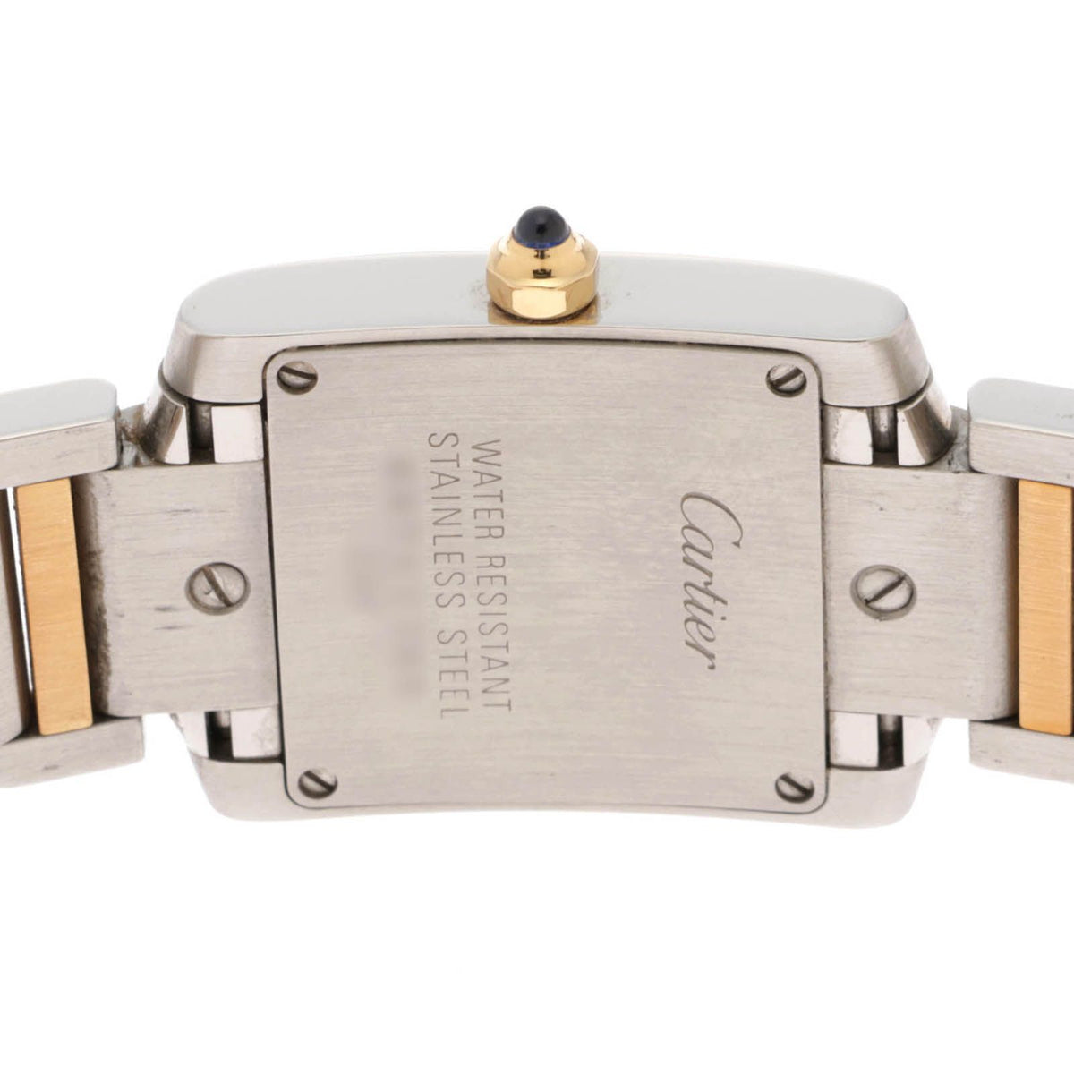 Cartier Tank Francaise SM Ivory 18k Yellow Gold Stainless Steel Quartz Watch — view 5