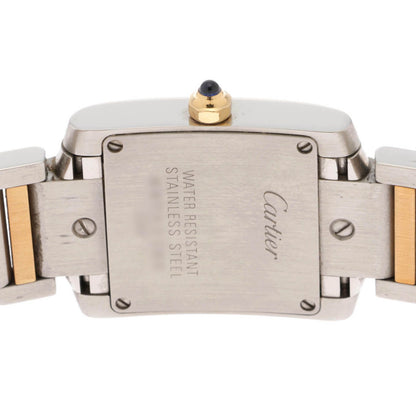 Cartier Tank Francaise SM Ivory 18k Yellow Gold Stainless Steel Quartz Watch — view 5