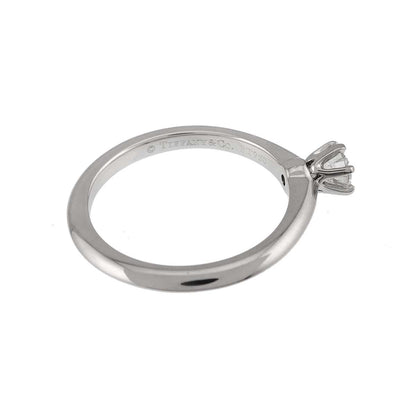 Tiffany & Co Solitaire Diamond I EX Ring Platinum — view 3