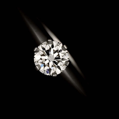 Tiffany & Co Solitaire Diamond I EX Ring Platinum — view 6
