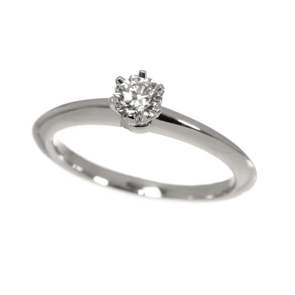 Tiffany & Co Solitaire Diamond I EX Ring Platinum — view 5