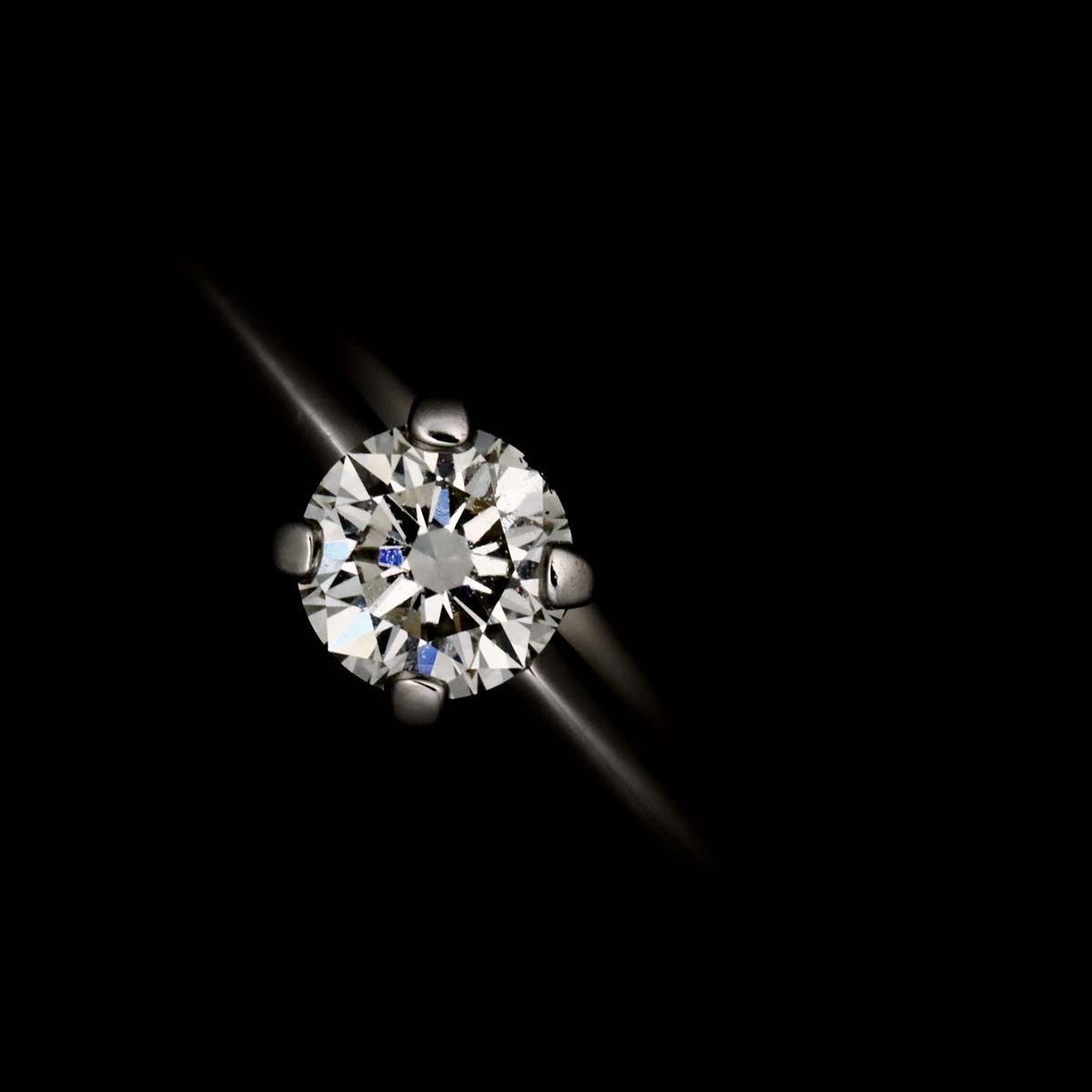 Tiffany & Co Solitaire Diamond I Ring Platinum — view 6