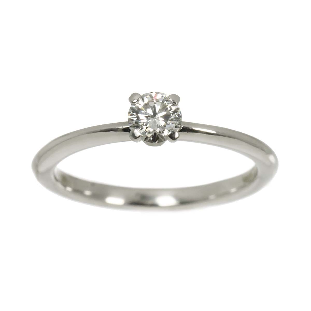 Tiffany & Co Solitaire Diamond I Ring Platinum — view 2