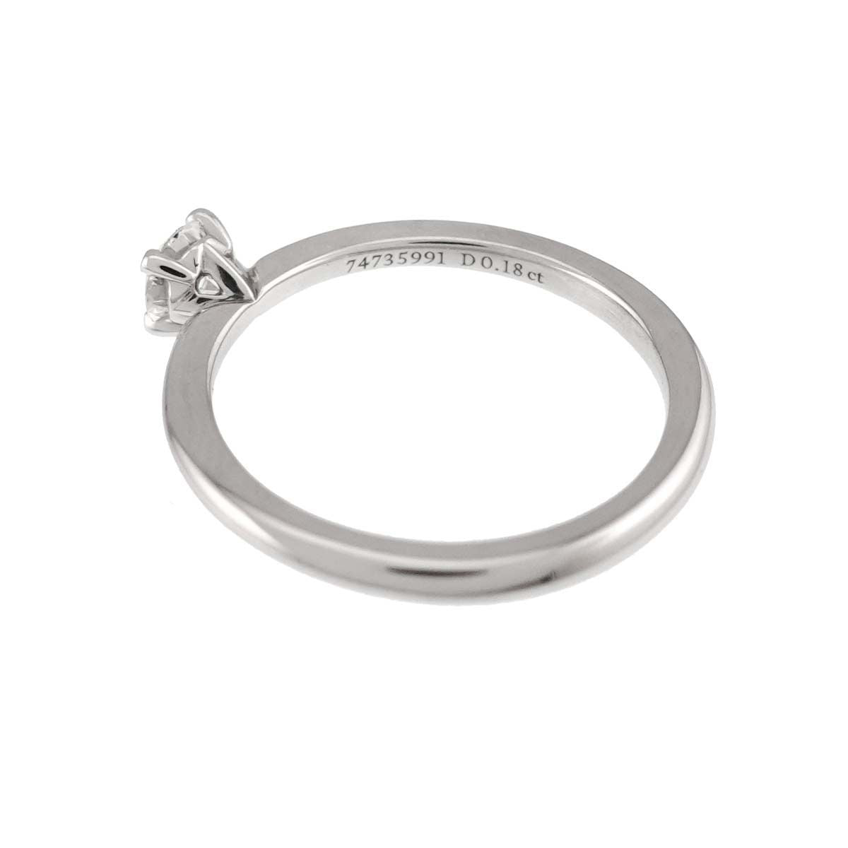 Tiffany & Co Solitaire Diamond I Ring Platinum — view 4