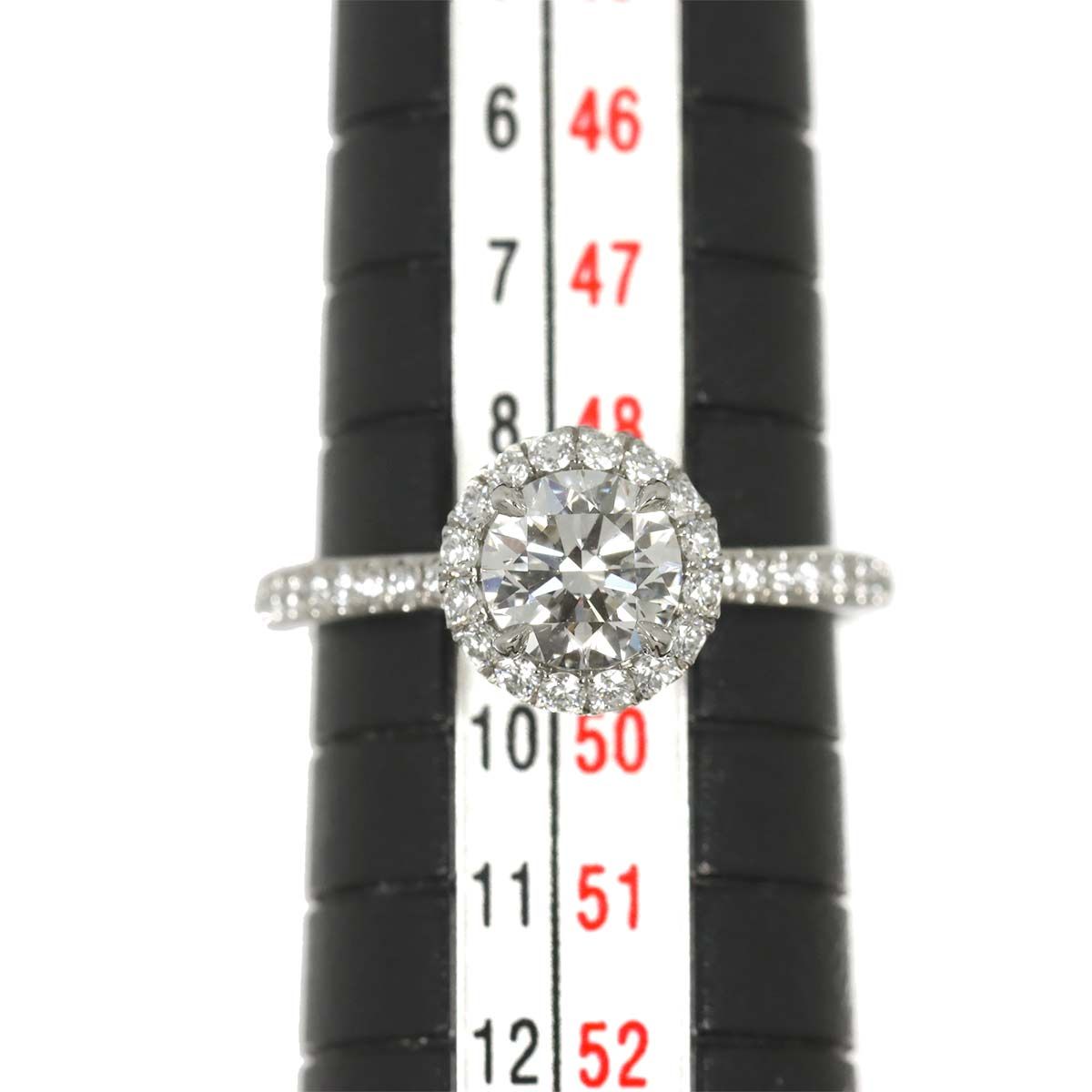 Harry Winston Round Micropave Diamond Ring Pt — view 7