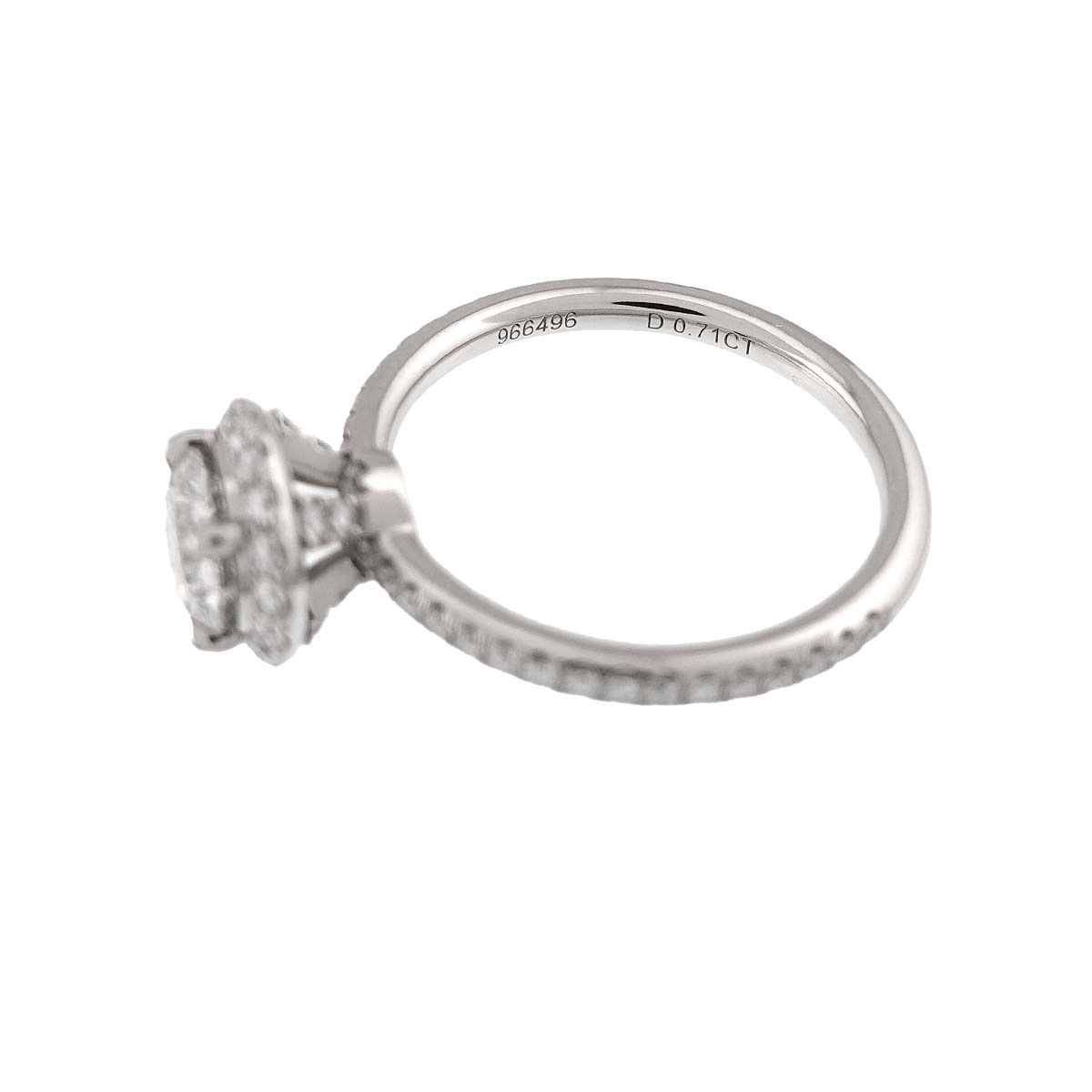 Harry Winston Round Micropave Diamond Ring Pt — view 4