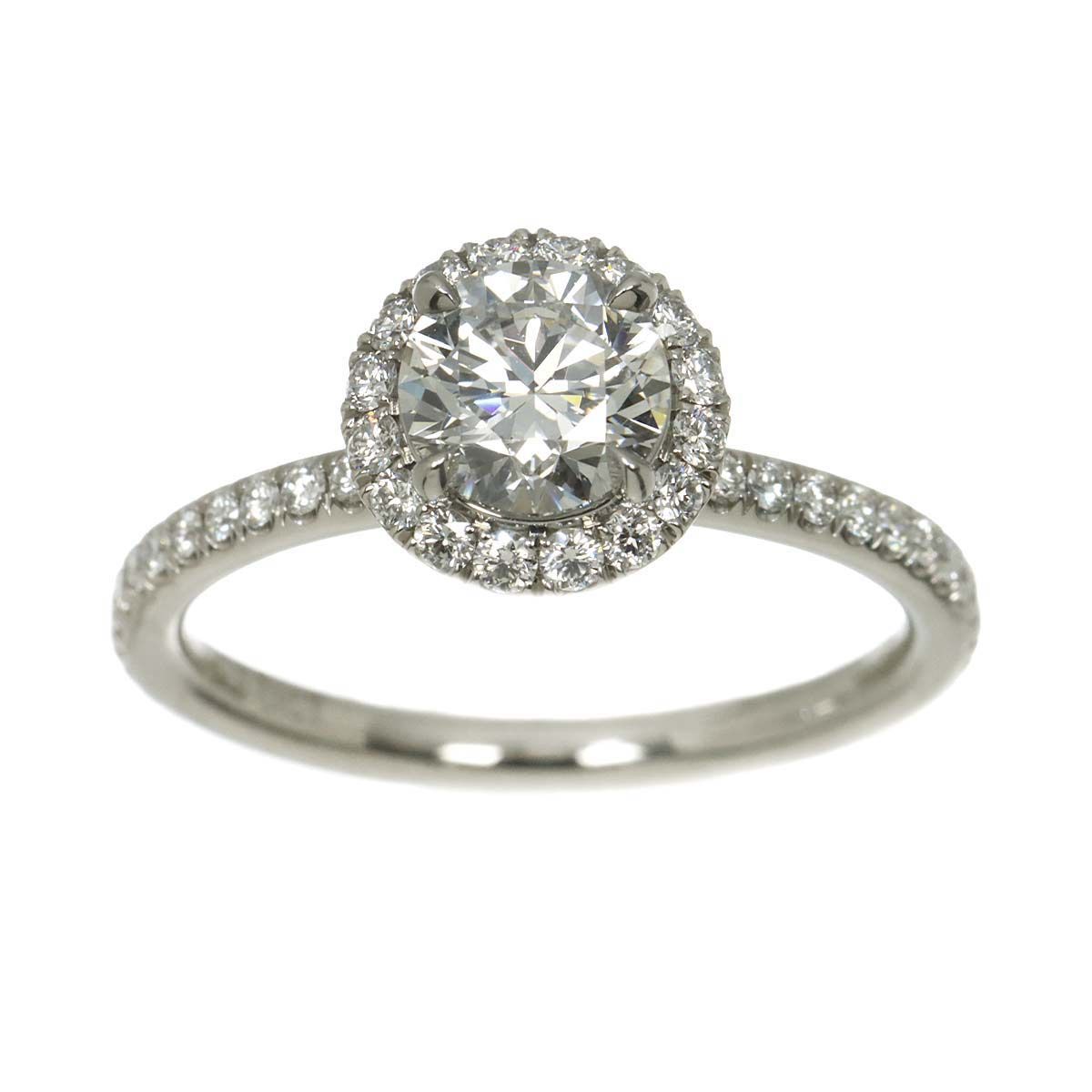 Harry Winston Round Micropave Diamond Ring Pt — view 2