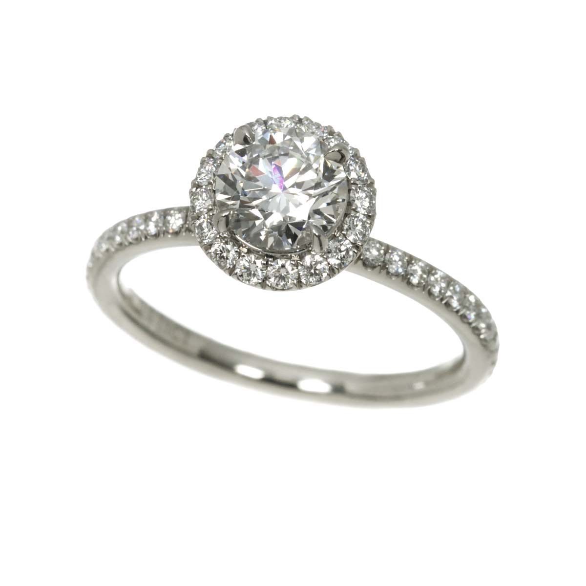 Harry Winston Round Micropave Diamond Ring Pt — view 5