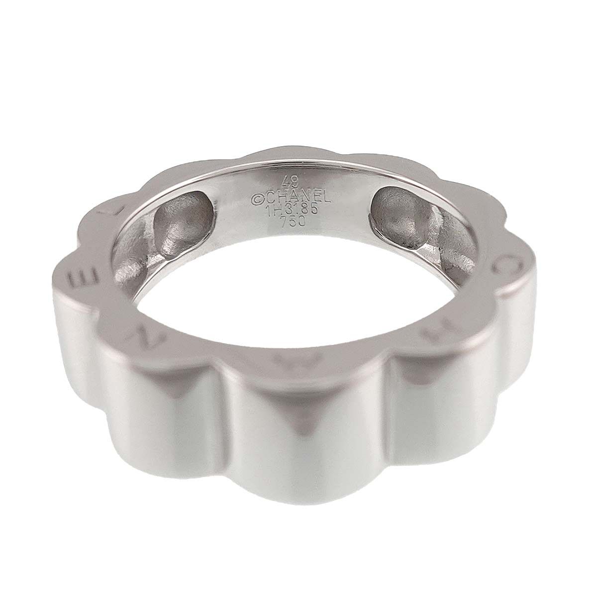 Chanel Profield Camellia 49 Ring 18K White Gold 750 — view 3
