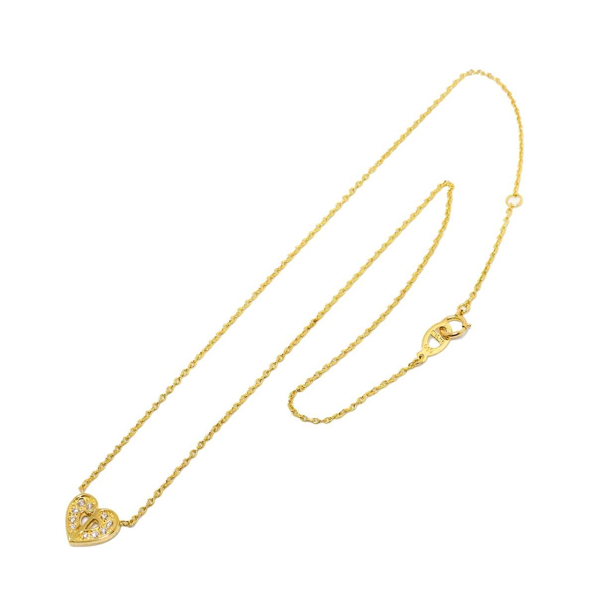 Dior Diamond Necklace 41 18k Yellow Gold 750 Heart — view 2