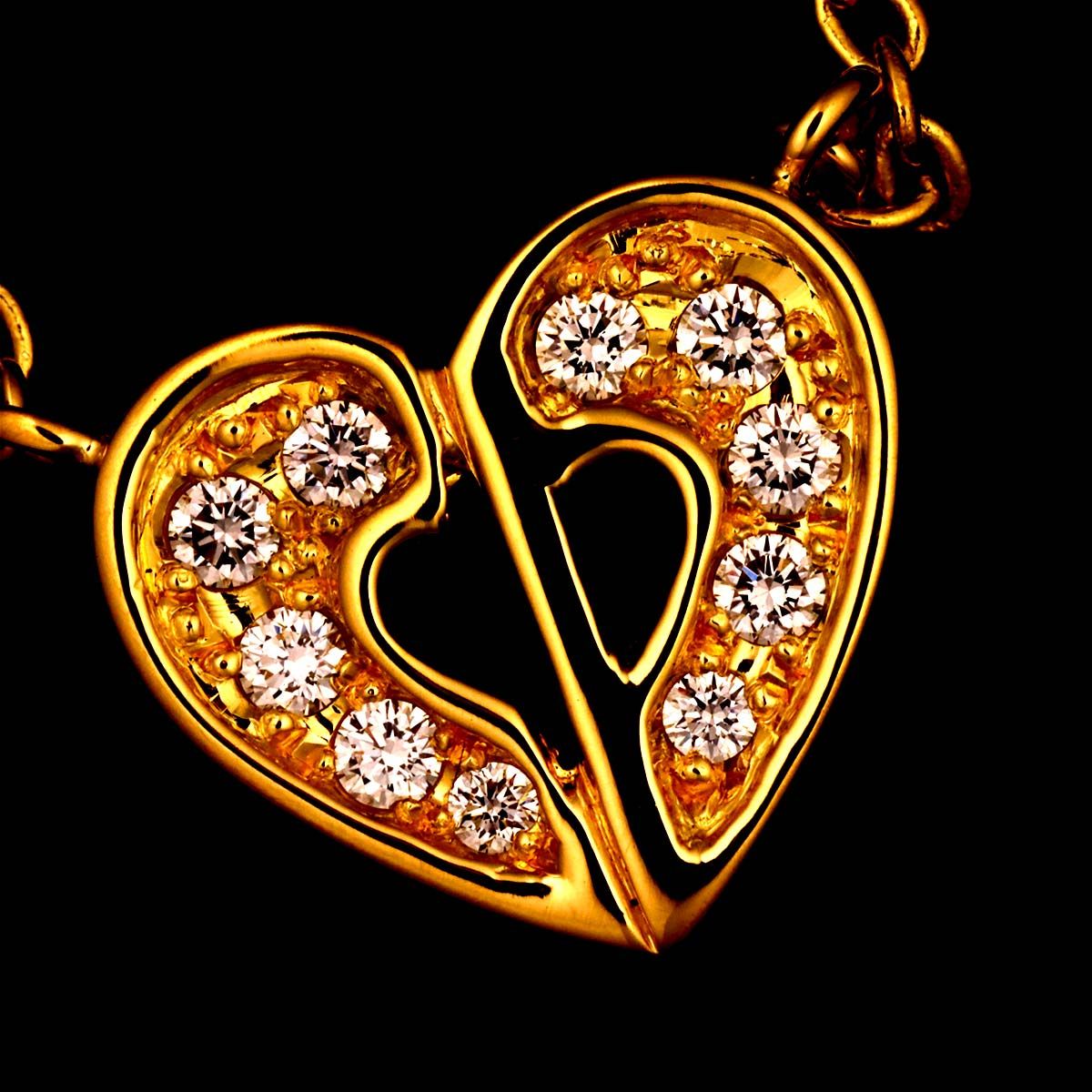 Dior Diamond Necklace 41 18k Yellow Gold 750 Heart — view 6