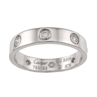 Cartier Mini Love 53 Full Diamond Ring 18k White Gold — view 2