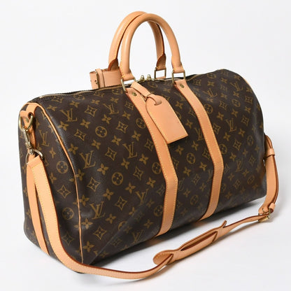 Louis Vuitton Boston Bag Keepall Bandouliere 45 Monogram Brown Gold — view 3