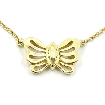 Tiffany & Co Yellow Gold Necklace Butterfly 48