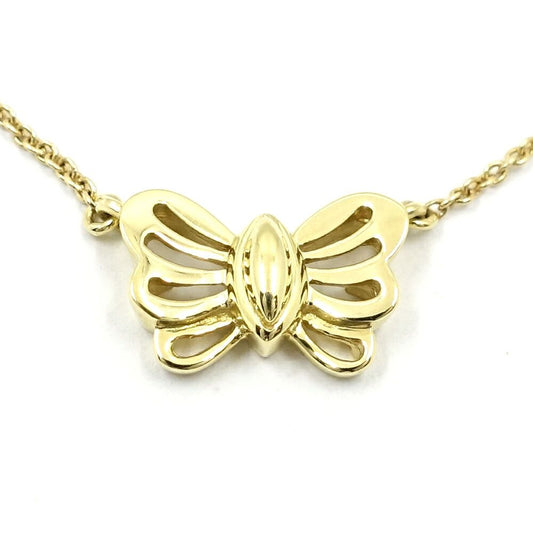 Tiffany & Co Yellow Gold Necklace Butterfly 48