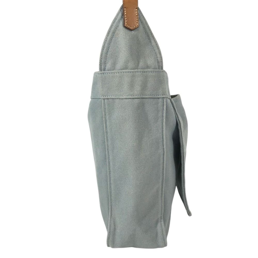 Hermes Tote Marwari PM Shoulder Bag Canvas Blue — view 4
