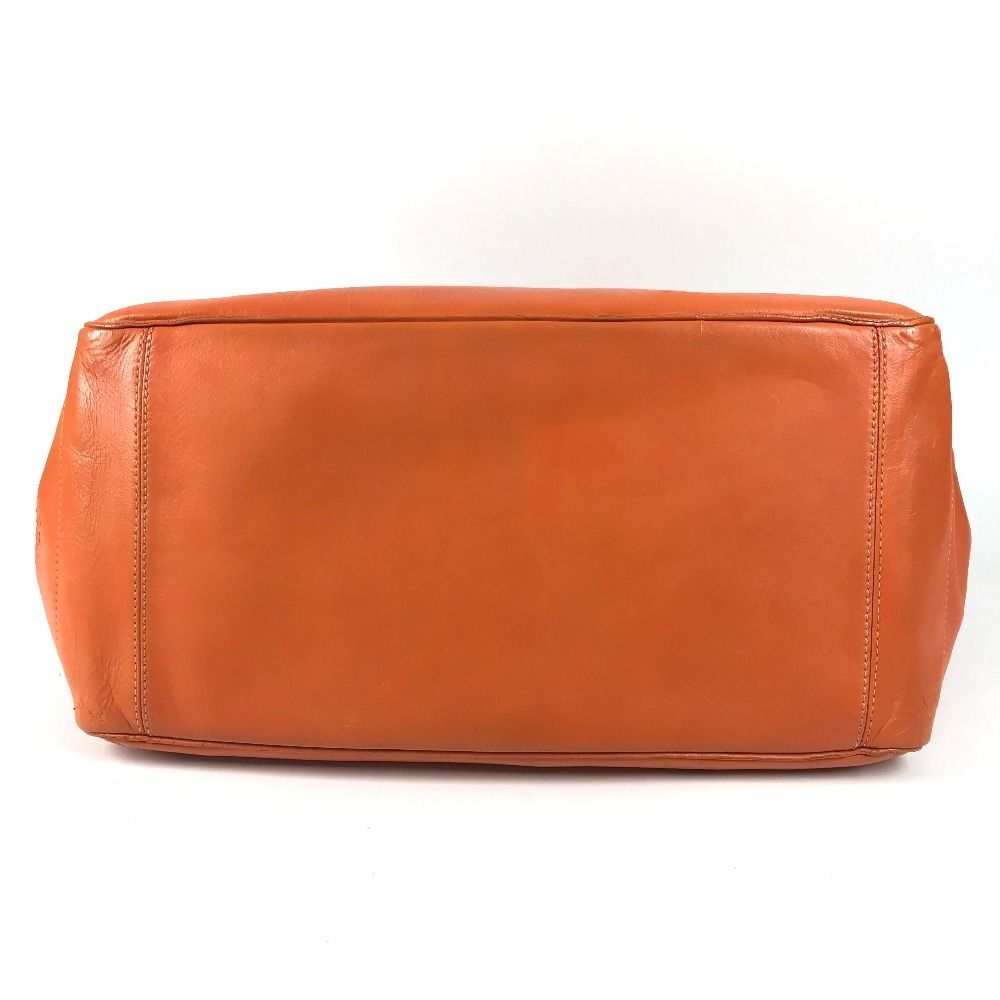 Celine Tote Boogie Large Shoulder Bag Leather Orange — view 5