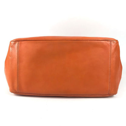 Celine Tote Boogie Large Shoulder Bag Leather Orange — view 5