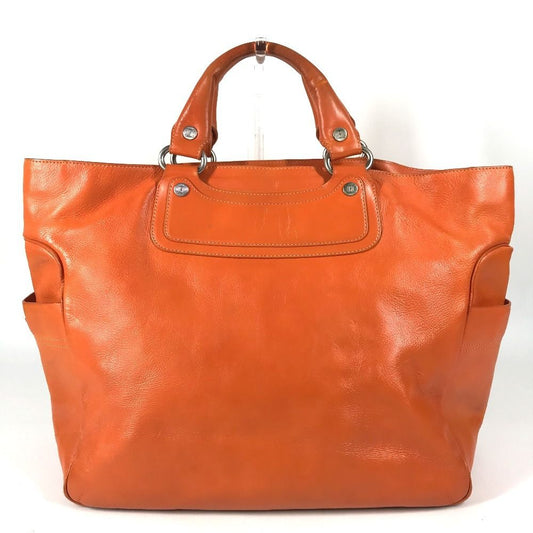 Celine Tote Boogie Large Shoulder Bag Leather Orange
