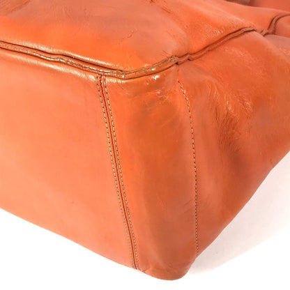 Celine Tote Boogie Large Shoulder Bag Leather Orange — view 6