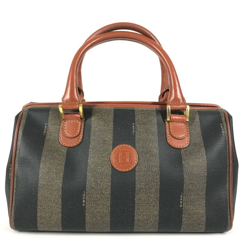 Fendi Handbag Pecan Vintage Leather Khaki