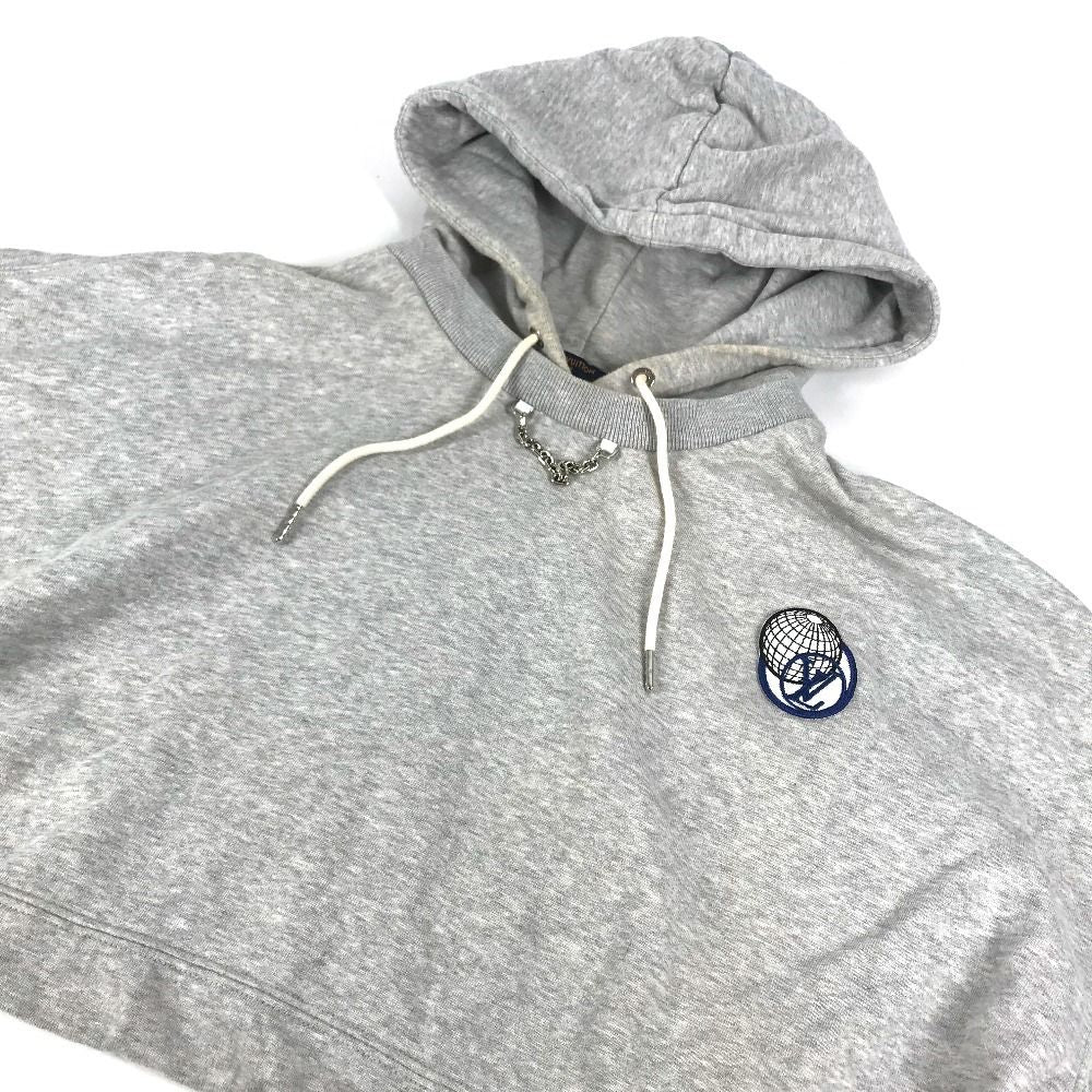 Louis Vuitton Sweatshirt Logo Short Length Monogram Cotton Gray — view 3