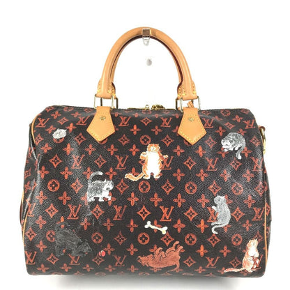 Louis Vuitton Handbag Speedy Bandouliere Monogram Cat Glam Cat Canvas Brown — view 3