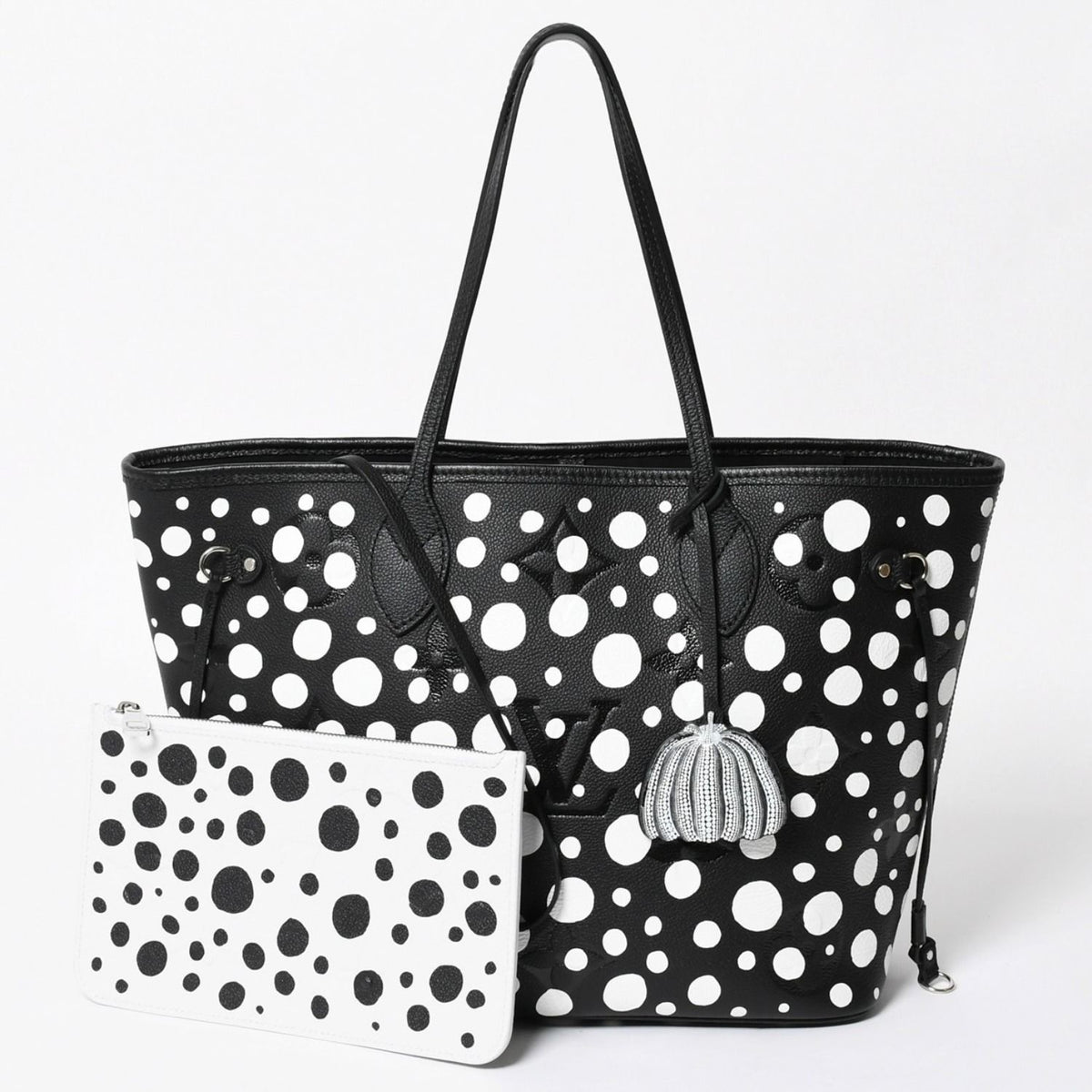 Louis Vuitton Tote Bag Yayoi Kusama Never MM Monogram Empreinte Infinity Dot