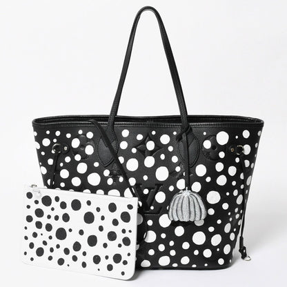 Louis Vuitton Tote Bag Yayoi Kusama Never MM Monogram Empreinte Infinity Dot
