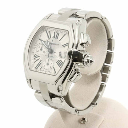 Cartier Roadster Chronograph Watch Date Silver Automatic — view 2