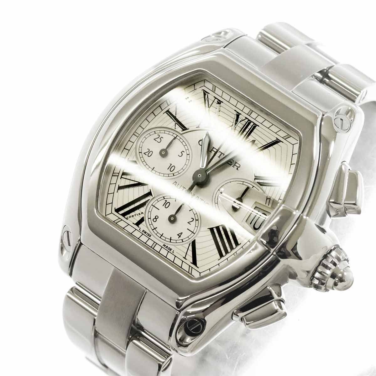 Cartier Roadster Chronograph Watch Date Silver Automatic — view 7