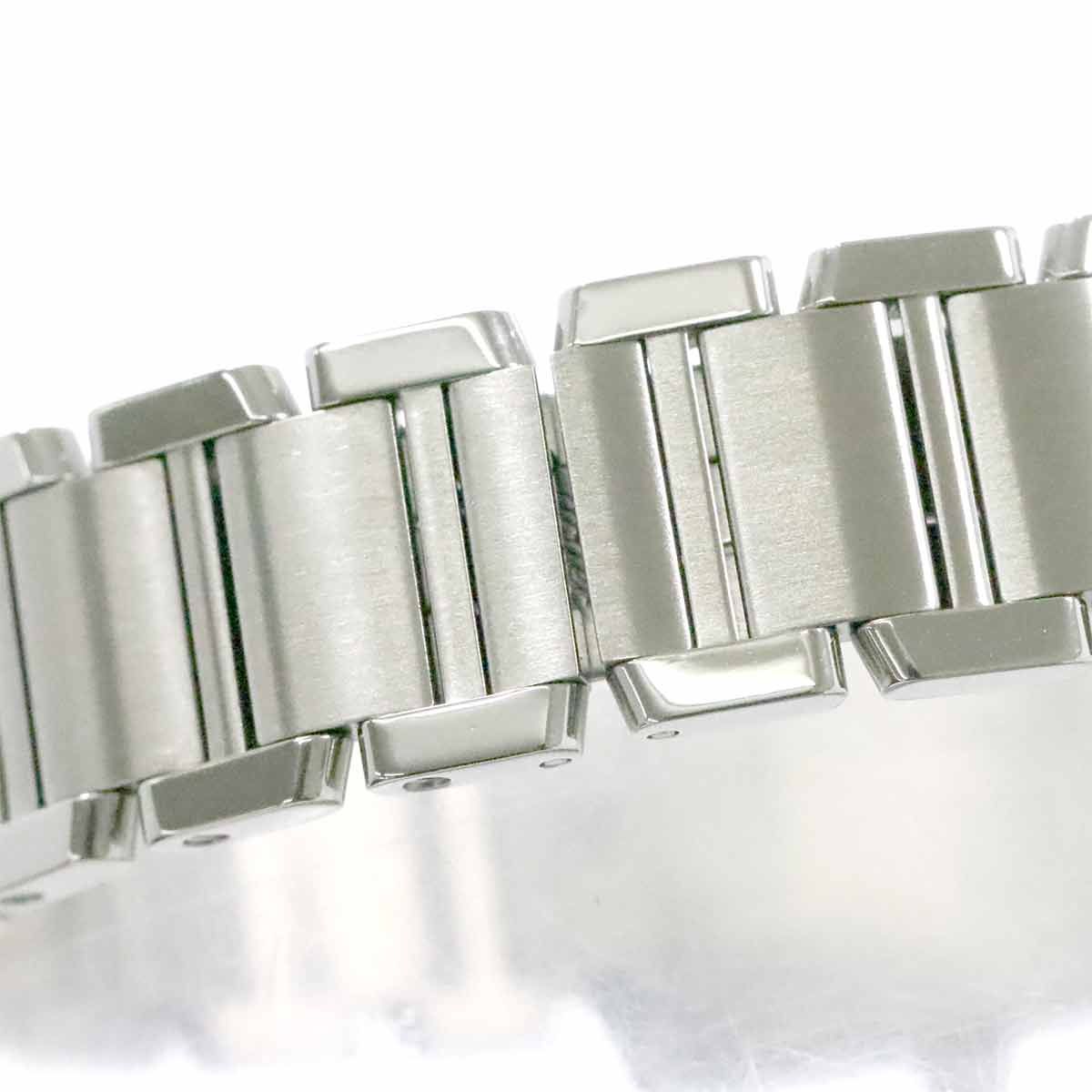 Cartier Tank Francaise SM Christmas Limited Watch Silver Pink Quartz — view 7