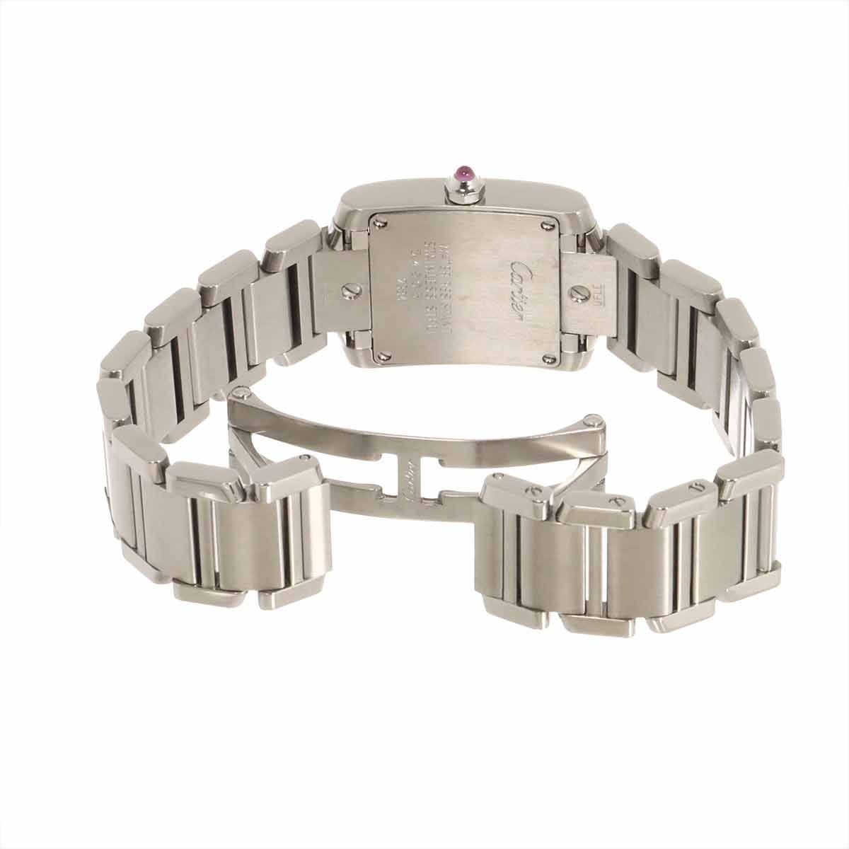 Cartier Tank Francaise SM Christmas Limited Watch Silver Pink Quartz — view 5