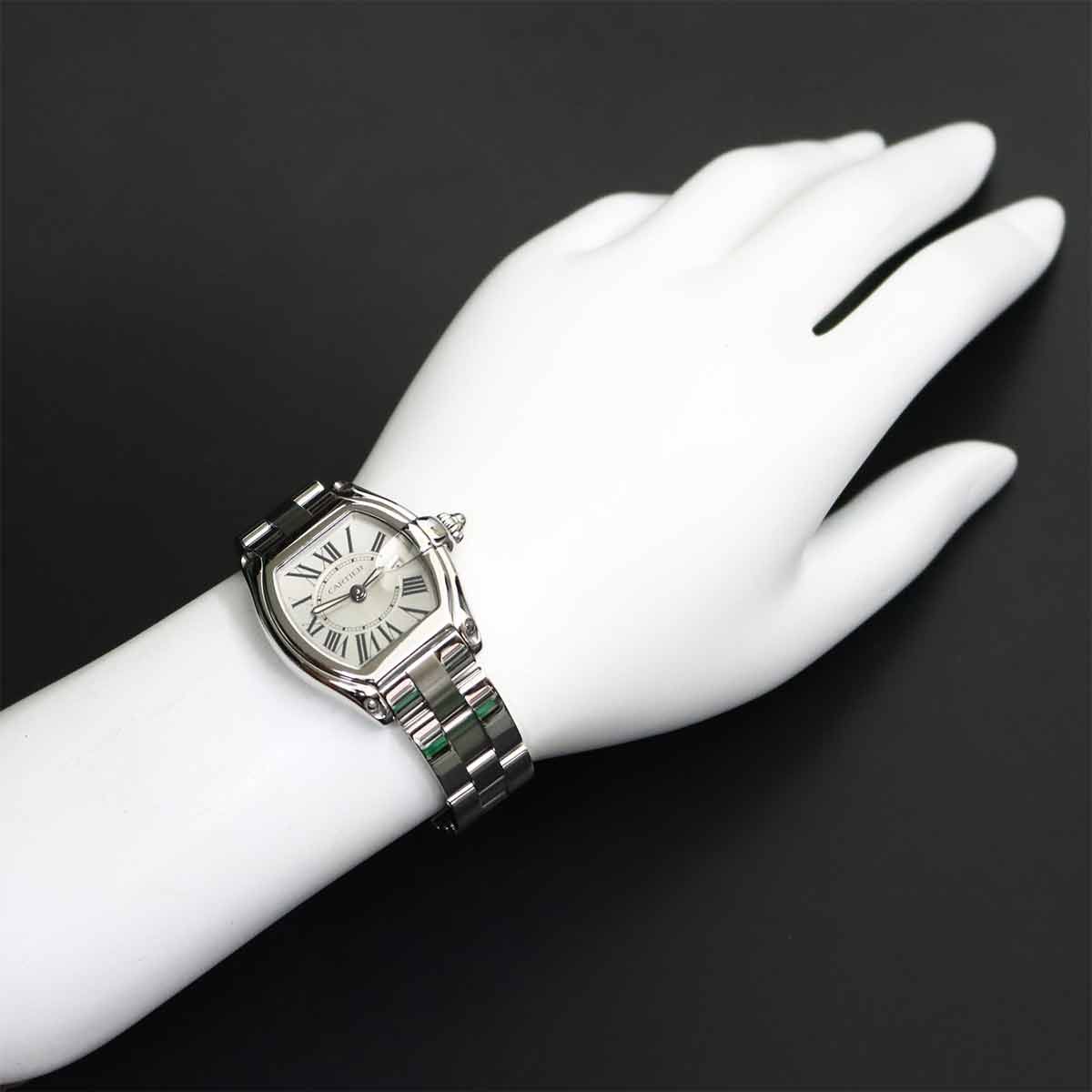 Cartier Roadster SM Watch Date Silver Quartz — view 3