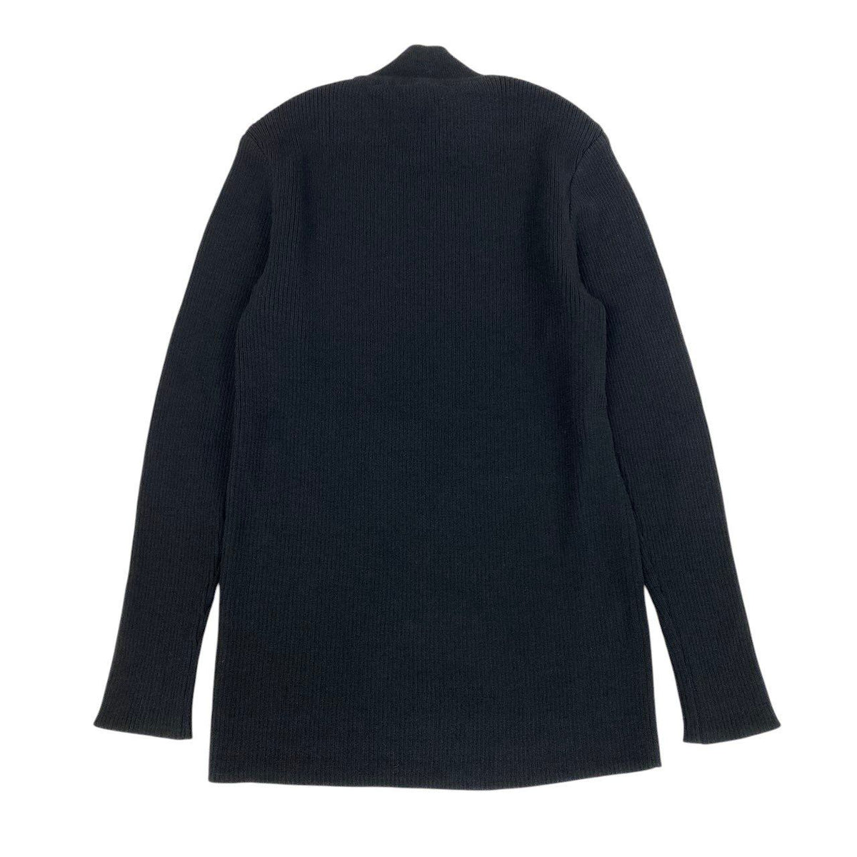 Saint Laurent High Neck Knit Sweater Cassandra Rib Black Wool M — view 2