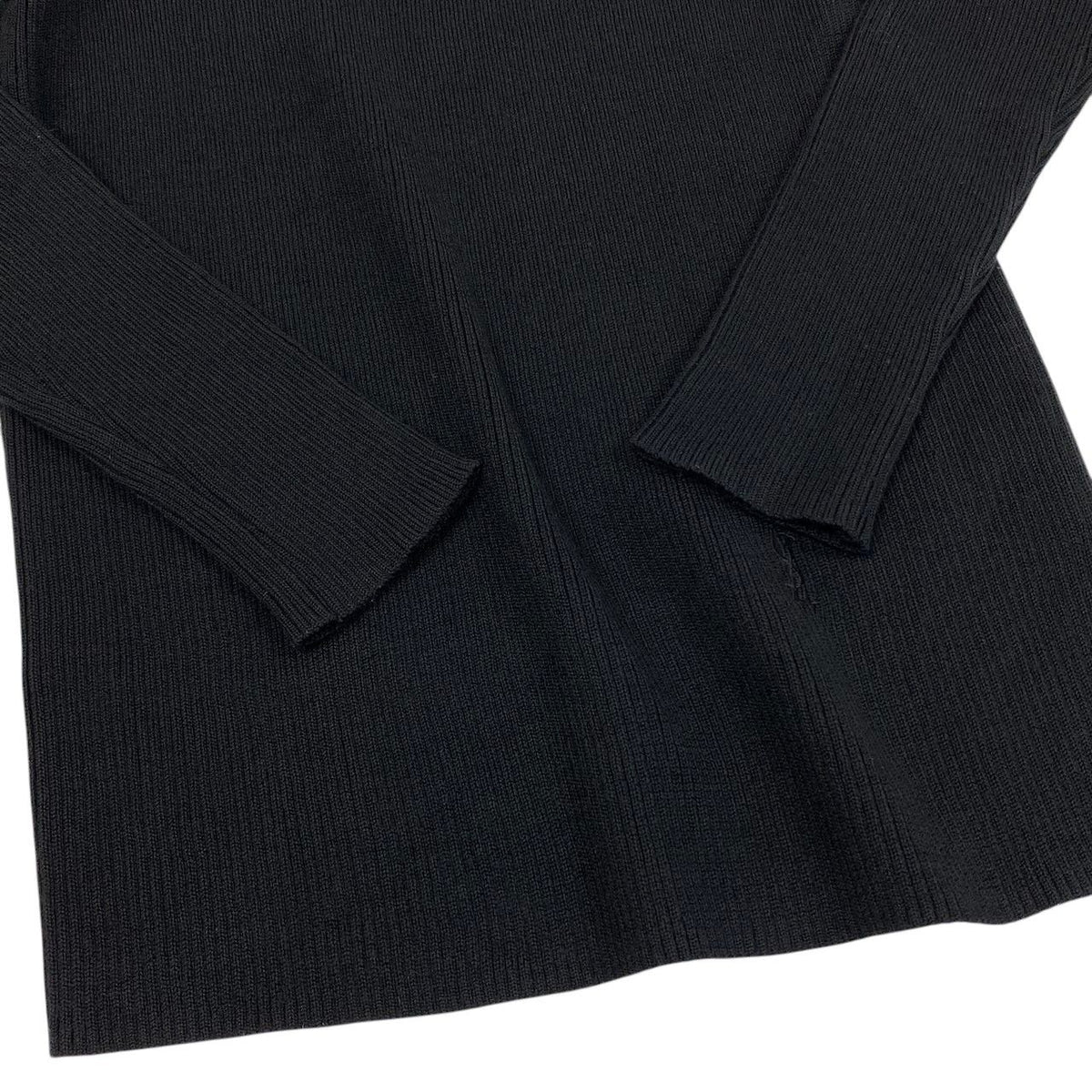Saint Laurent High Neck Knit Sweater Cassandra Rib Black Wool M — view 4