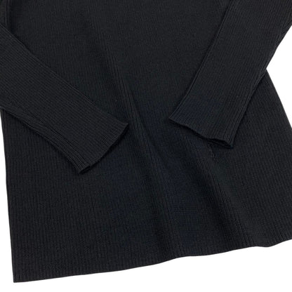 Saint Laurent High Neck Knit Sweater Cassandra Rib Black Wool M — view 4