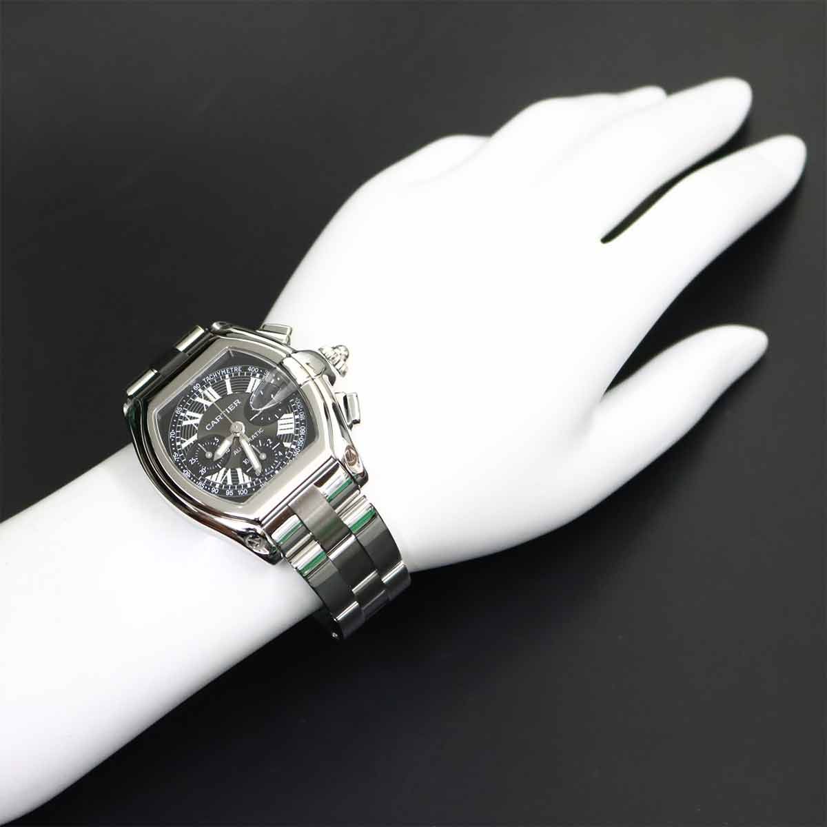 Cartier Roadster Chronograph Watch Date Black Automatic — view 4